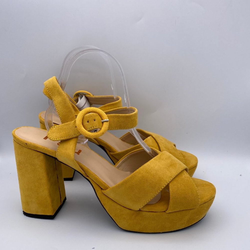 FSJ Summer Ankle Strap Chunky Heel Sandal Peep Toe_3